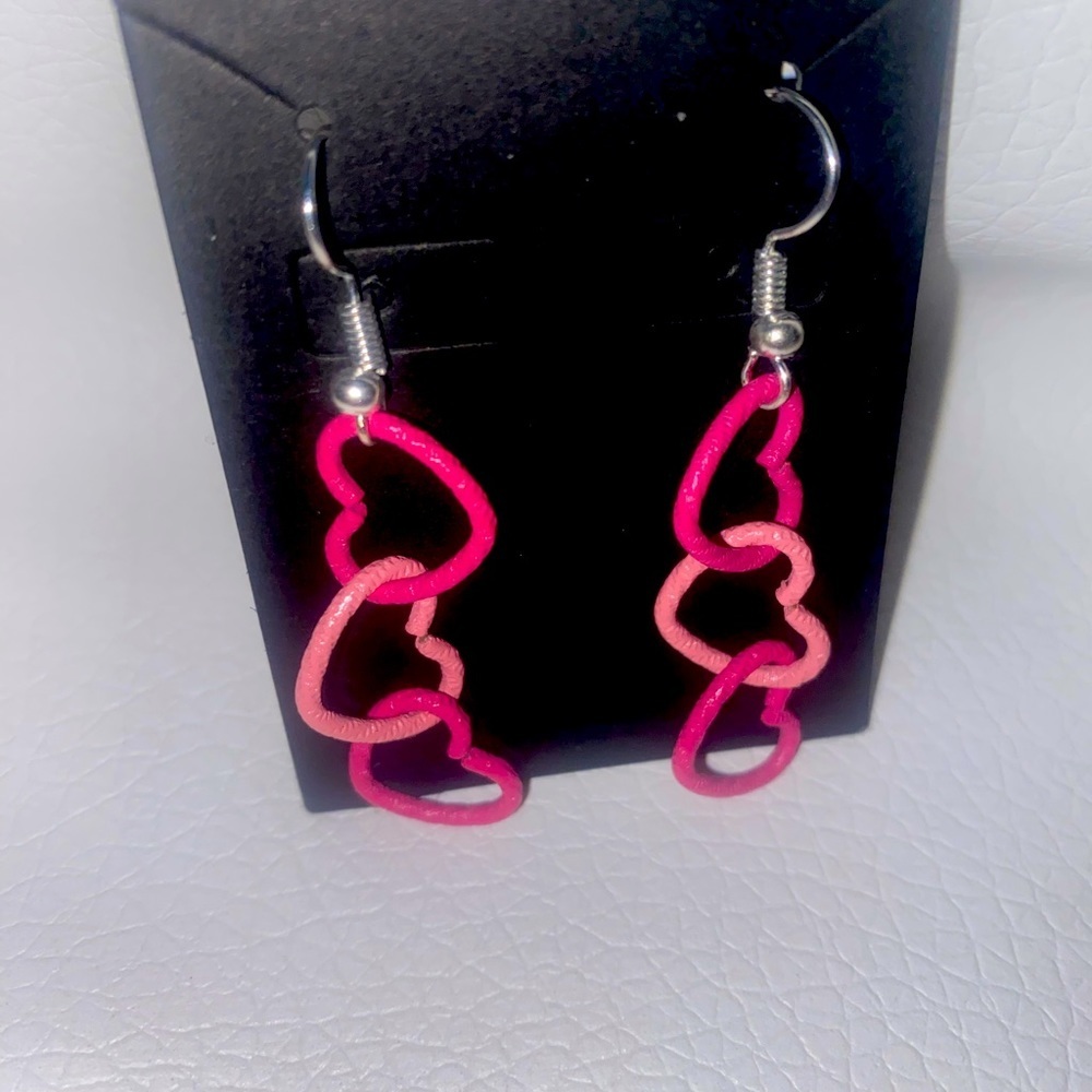 **FREE w/ Purchase!** Handmade Pink Hearts Barbie Earrings
